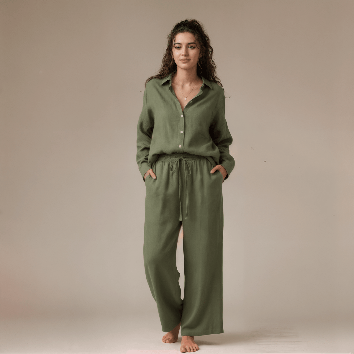 Conjunto Feminino Linho Retrô